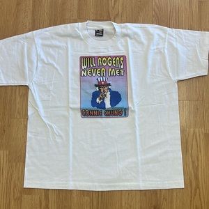 Will Rogers Never Met Connie Chung Tee Shirt Sz XL